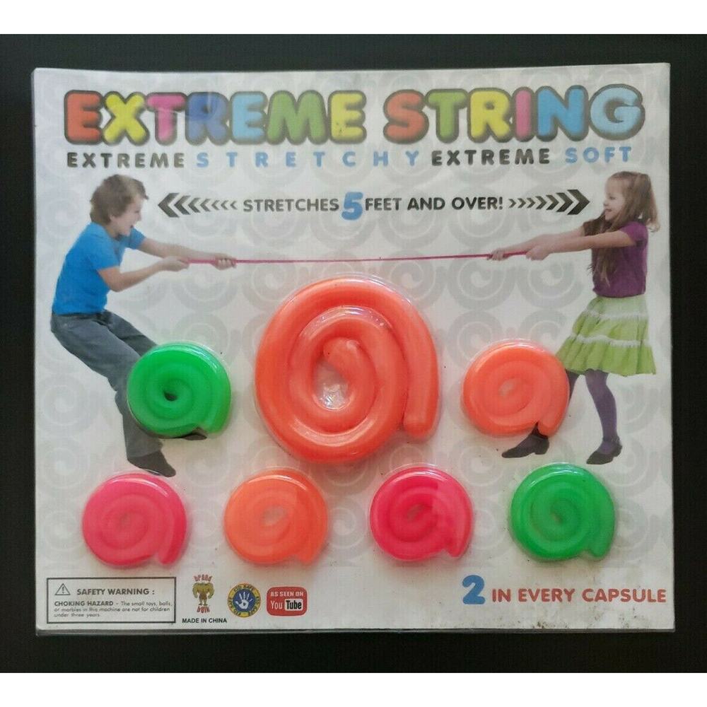 Vintage Extremee String Gumball Vending Machine Charms Header Display Card #367